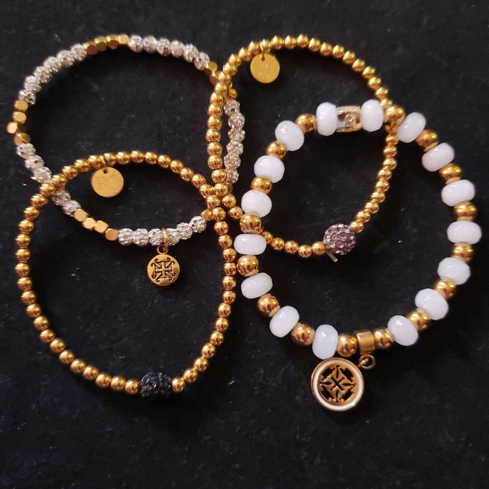 Rustic Cuff Beaded Bracelet Bundle